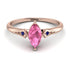 Marquise Pink Moissanite Geometrical Engagement Ring - Reese No. 814